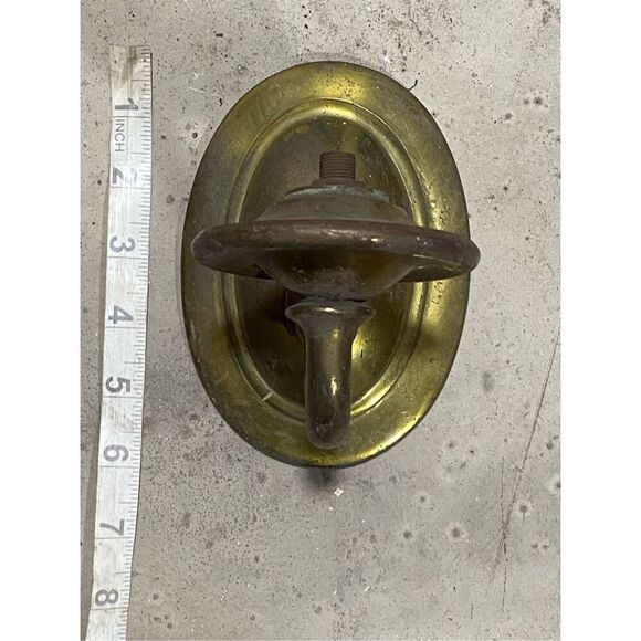 Antique  Victorian Sconce Plate Base Part Single Arm - Picture 2 of 4